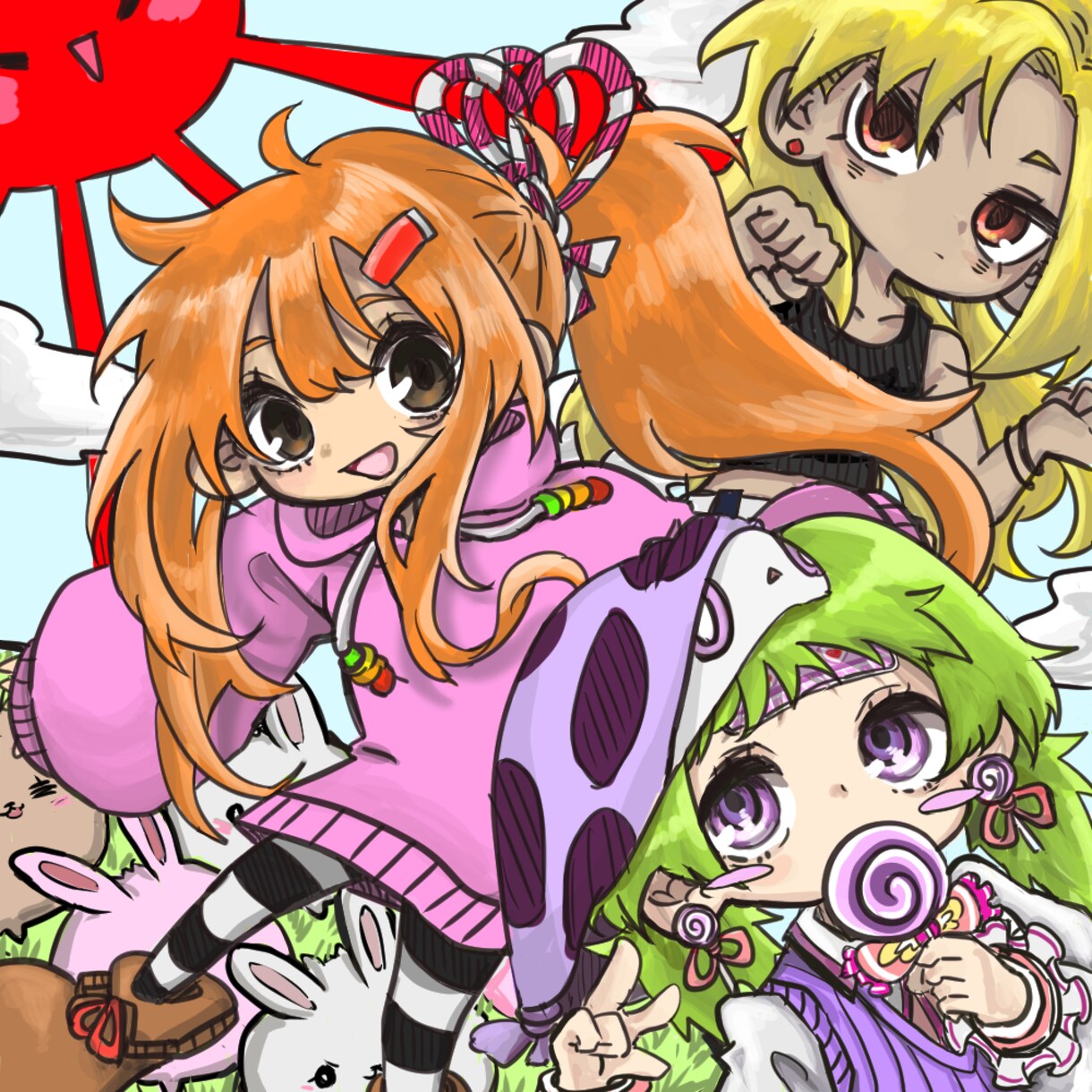 可愛い系のイラスト作成致します 観賞用、アイコン、ヘッダー、一枚絵等々　商用ok イメージ2