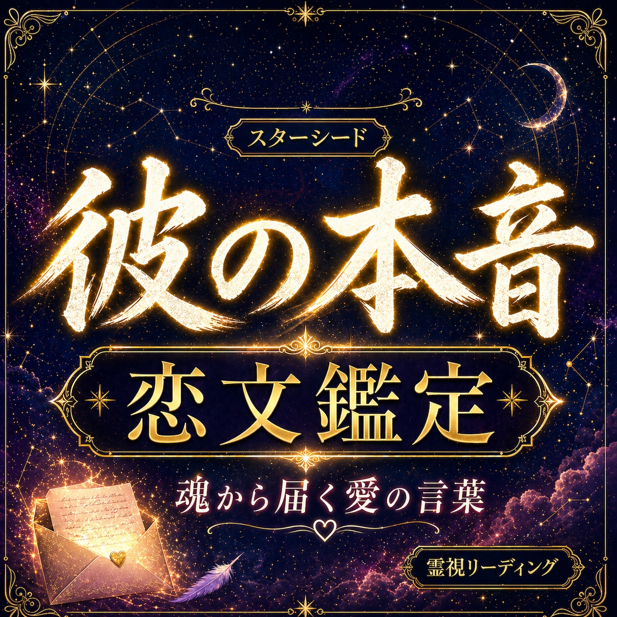 スターシード恋文鑑定◆彼の気持ち・本音を綴ります 詳細不要｜魂から届く愛の気持ちを手紙に イメージ1