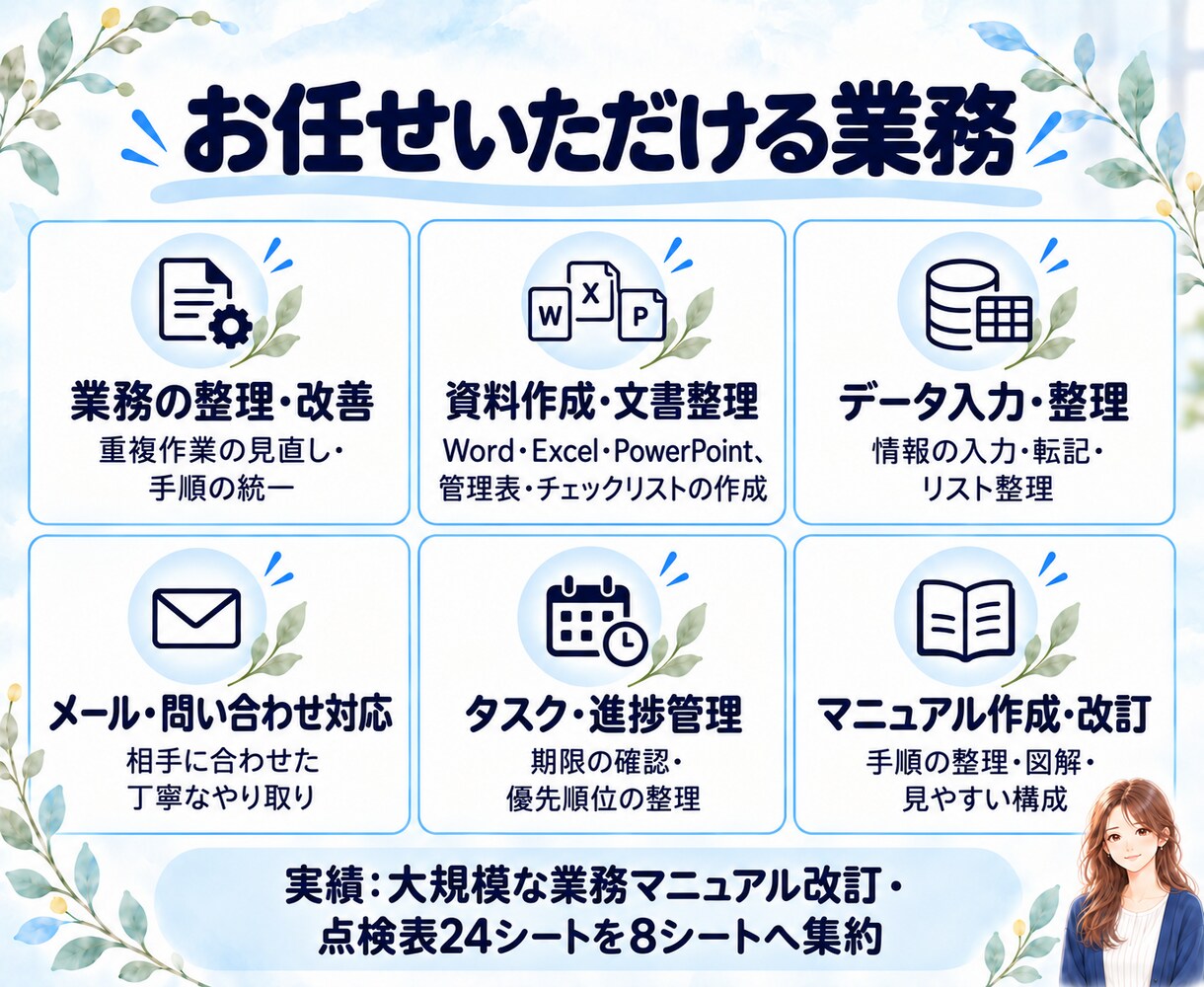 オンライン秘書がメール・日程調整・資料作りをします お試し2時間から｜やさしく、正確に、一歩先のサポートを イメージ4