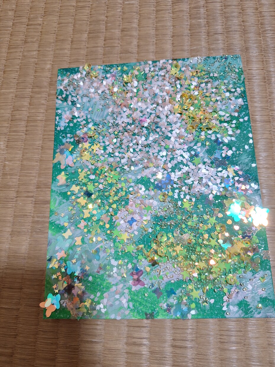 スパンコールartで宇宙空間楽しめます スパンコールartでキラキラ世界へ 癒しの空間 イメージ4