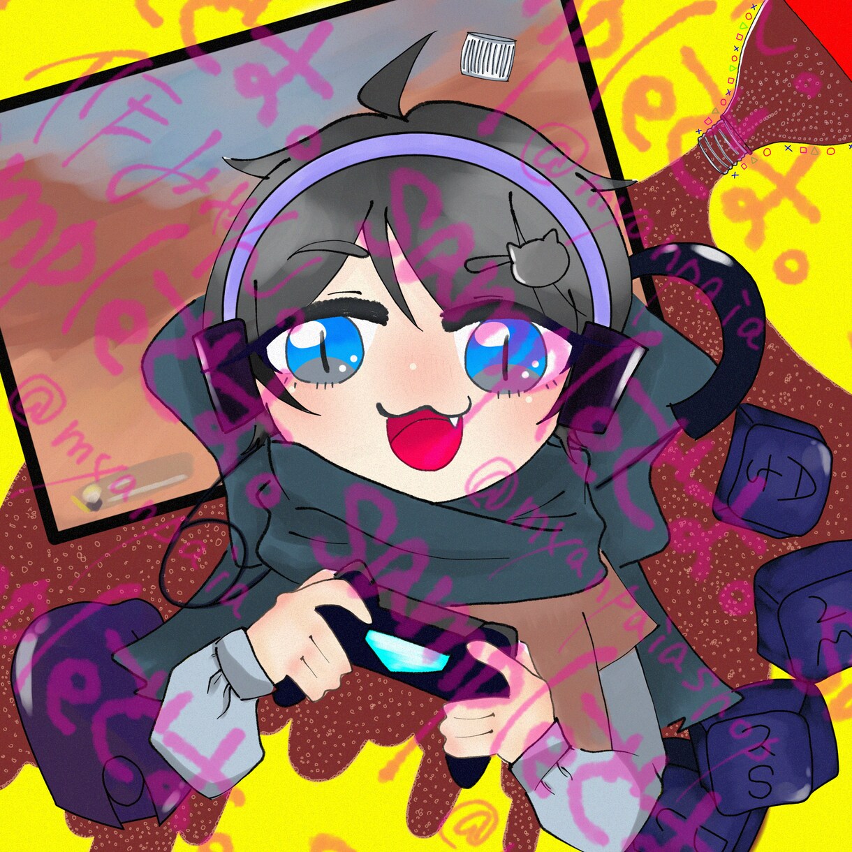 ご希望のSNSデフォルメアイコンイラスト描きます 幸せなイラストから闇系まで！！ イメージ2