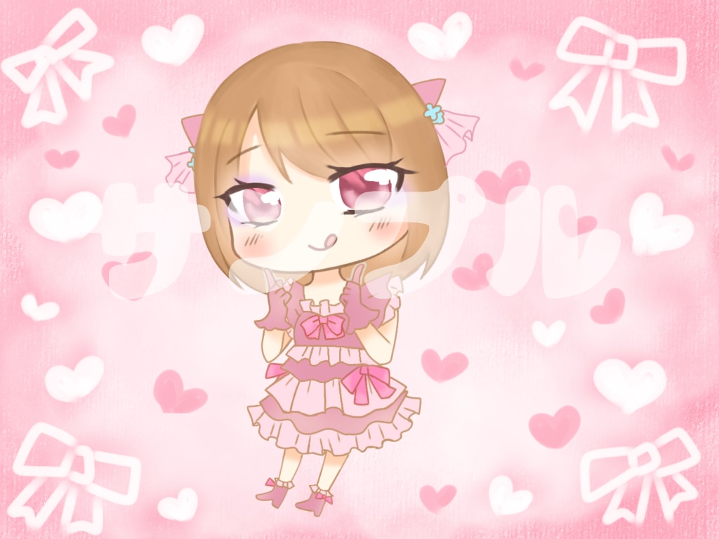 活動者さんへ一枚絵を描きます SNS宣伝用の可愛いイラストにします イメージ2