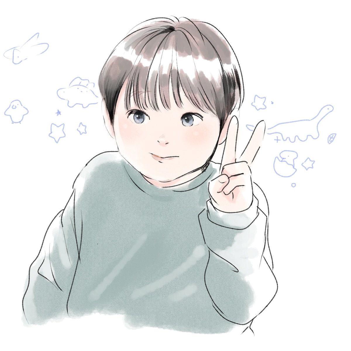 やさしいタッチの似顔絵お描きします SNSのアイコンや待ち受けにもオススメです イメージ1