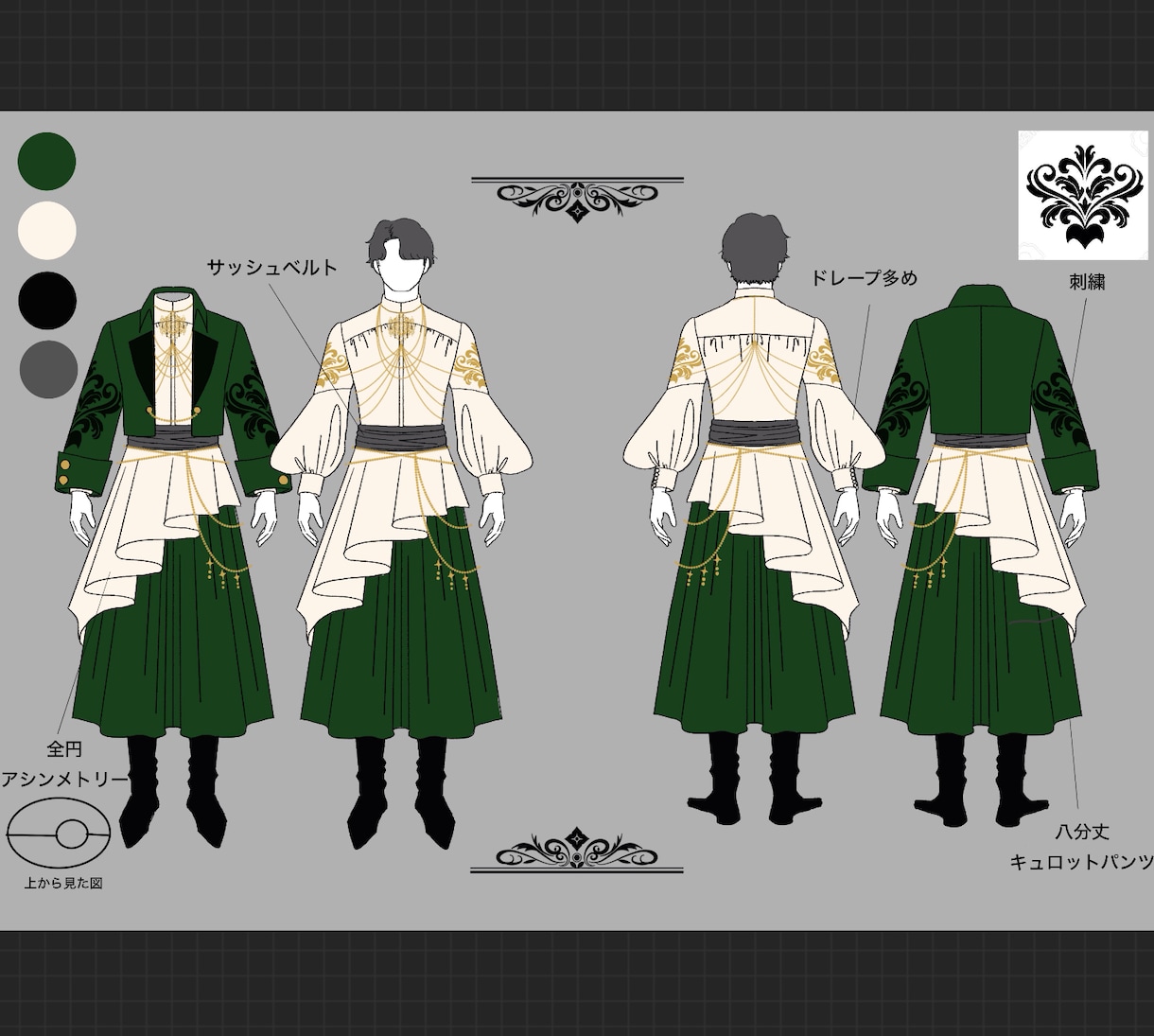 アイドル・ゲーム衣装デザイン制作します 【現役衣装パタンナーが仕様書付きで衣装をデザイン】 イメージ6