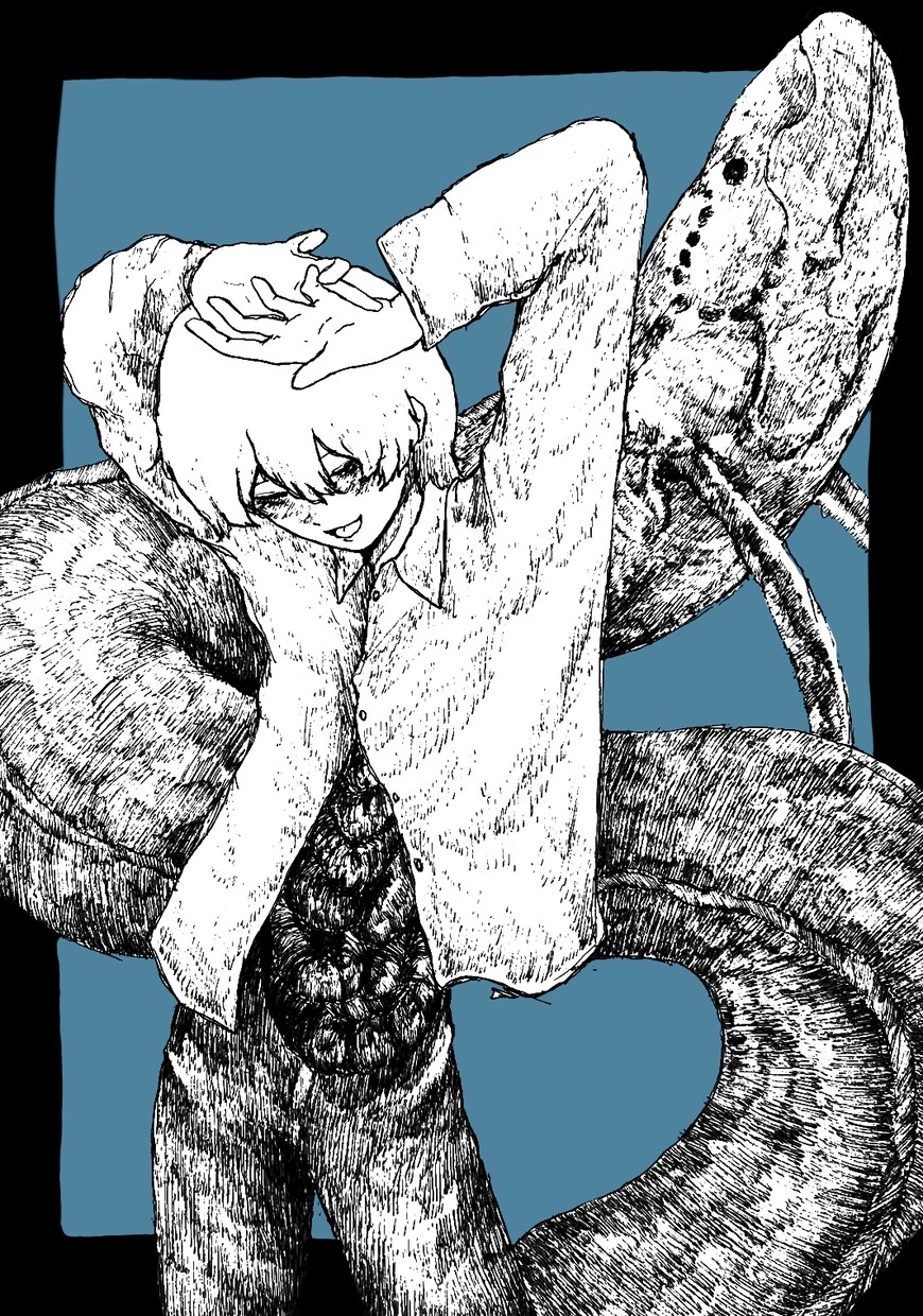 モノクロのイラストを描くことができます ボールペン画です！独特な線がかけます イメージ5
