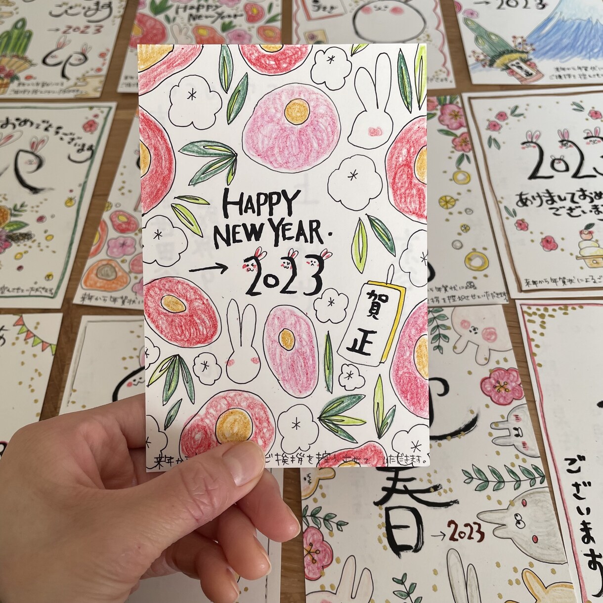 めんどくさい年賀状やカード、かわいく描きます 年賀状以外に結婚式の返信デコレーションやクリスマスカードなど イメージ3