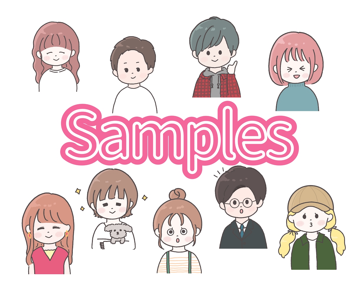 商用OK◎表情7種ゆるかわアイコンセット描きます ブログの吹き出し・Instagram等SNS投稿にピッタリ♪ イメージ8