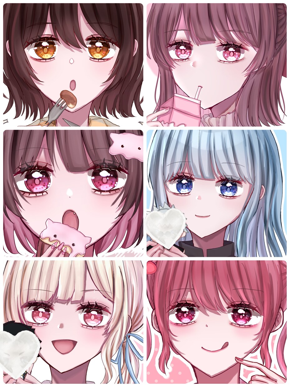 キラキラ瞳のときめくイラストをお描きします アイコンから全身イラストまでぜひお任せください！ イメージ10