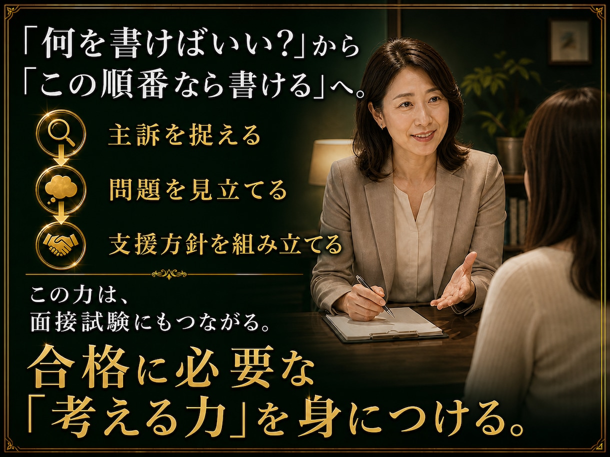 キャリアコンサルタント論述試験合格、請負います 試験再挑戦の方には目から鱗のメソッドです。抜群の実績と評価！ イメージ5