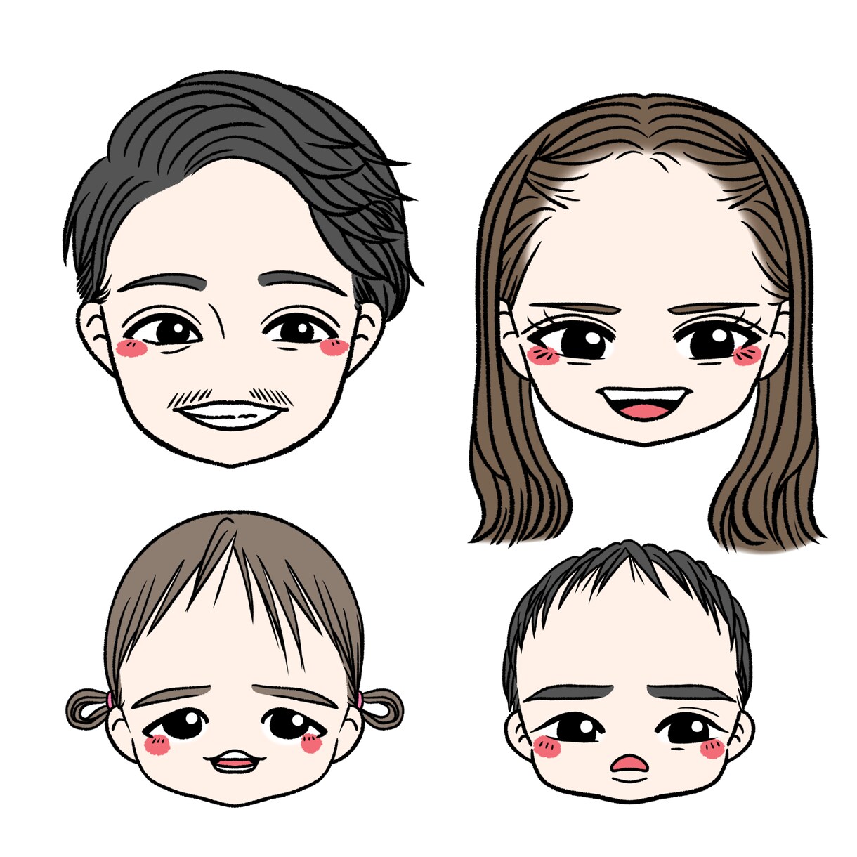 明るくポップな似顔絵/アイコンを描きます ◎リアルすぎない可愛いデフォルメ似顔絵◎ イメージ6