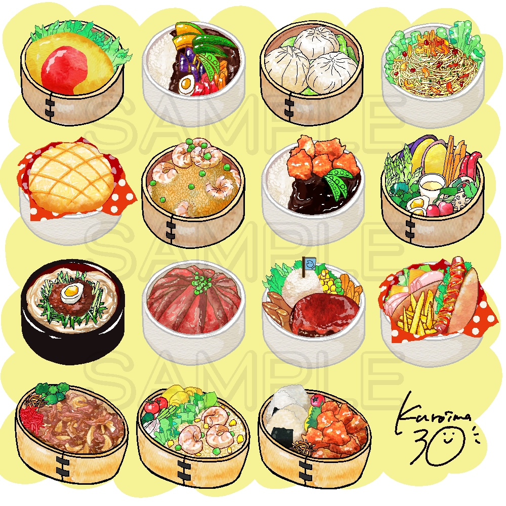 食べ物、お料理をもっと美味しそうに描きます 写真からイラストに！パッと目を引くお料理、食べ物描きます イメージ1