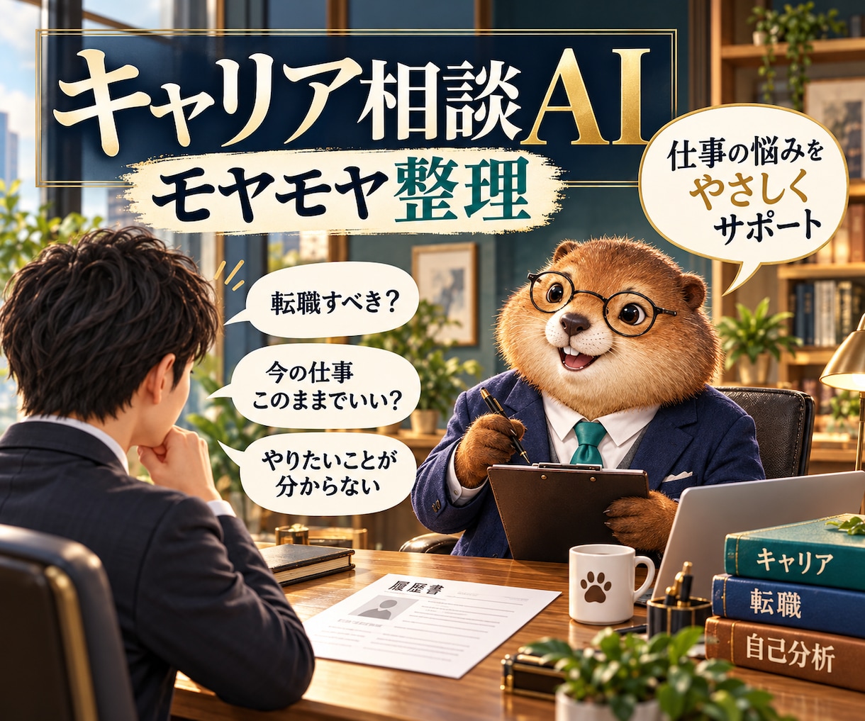 キャリア相談AIで自己分析と将来設計を支えます 仕事/キャリア/経歴/将来を整理！次の一歩を明確に イメージ1