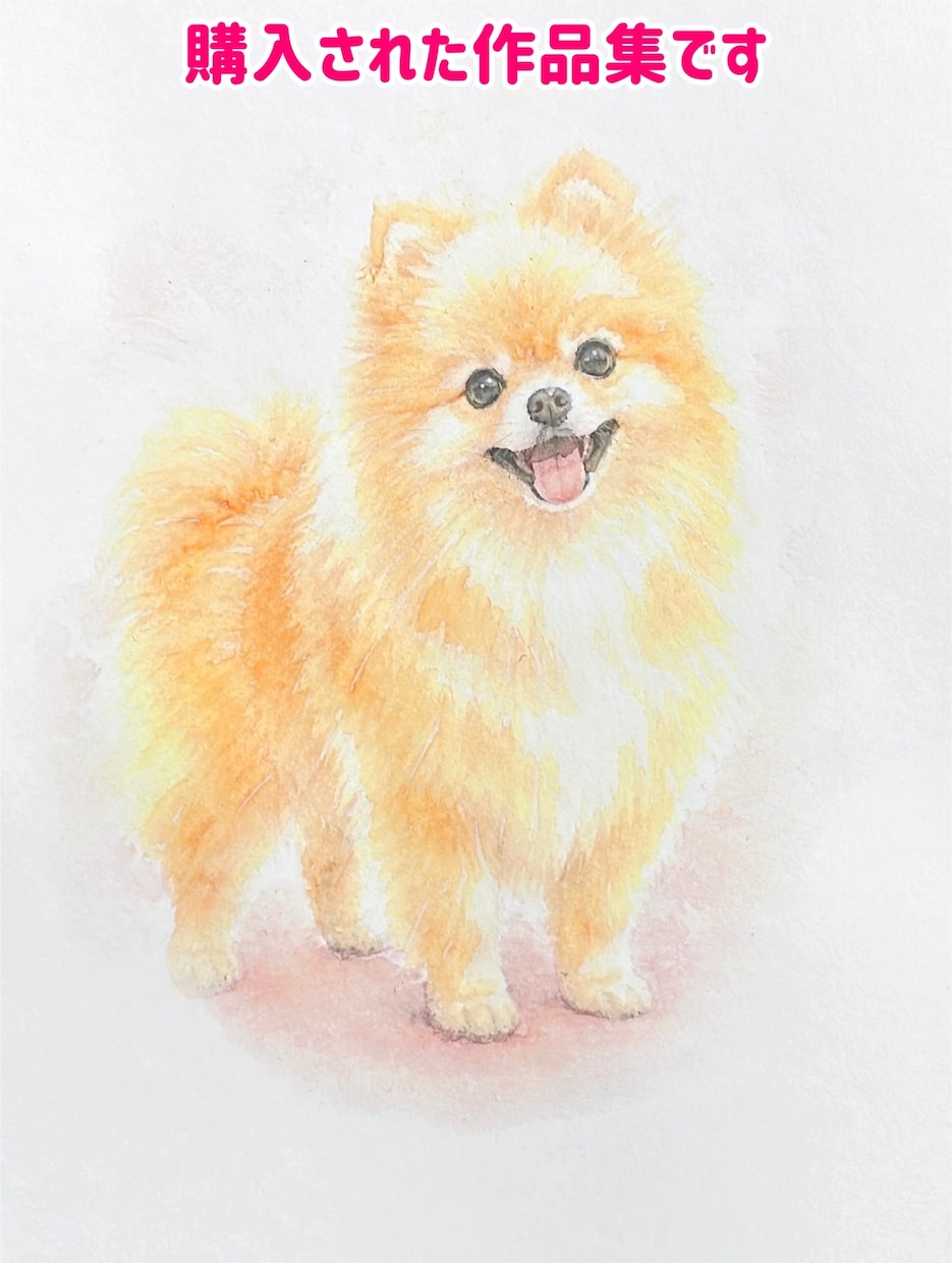 オーダーで動物の水彩似顔絵原画◎制作します 世界に一点の作品　特殊ブラシ使用の水彩画　インテリアにも。 イメージ10
