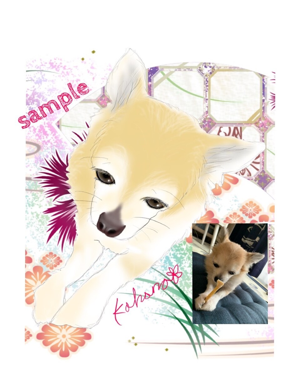 ペットちゃんの写真を可愛いリアルイラストにします 商用利用◎二次利用◎SNSアイコン、ギフトにおすすめです！ イメージ3