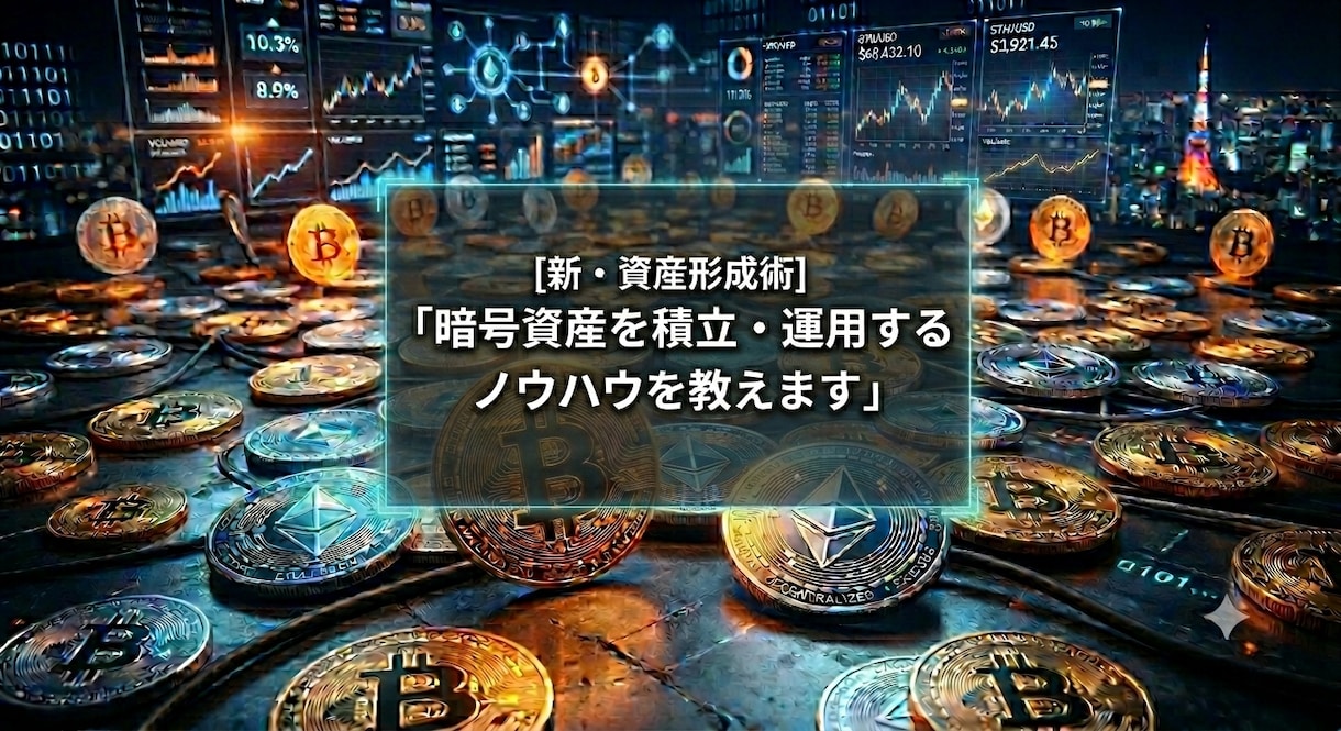 暗号通貨の積立と運用で資産を増やす方法を教えます 手元の暗号通貨を24時間365日貸し、お金に働いてもらう方法 イメージ1