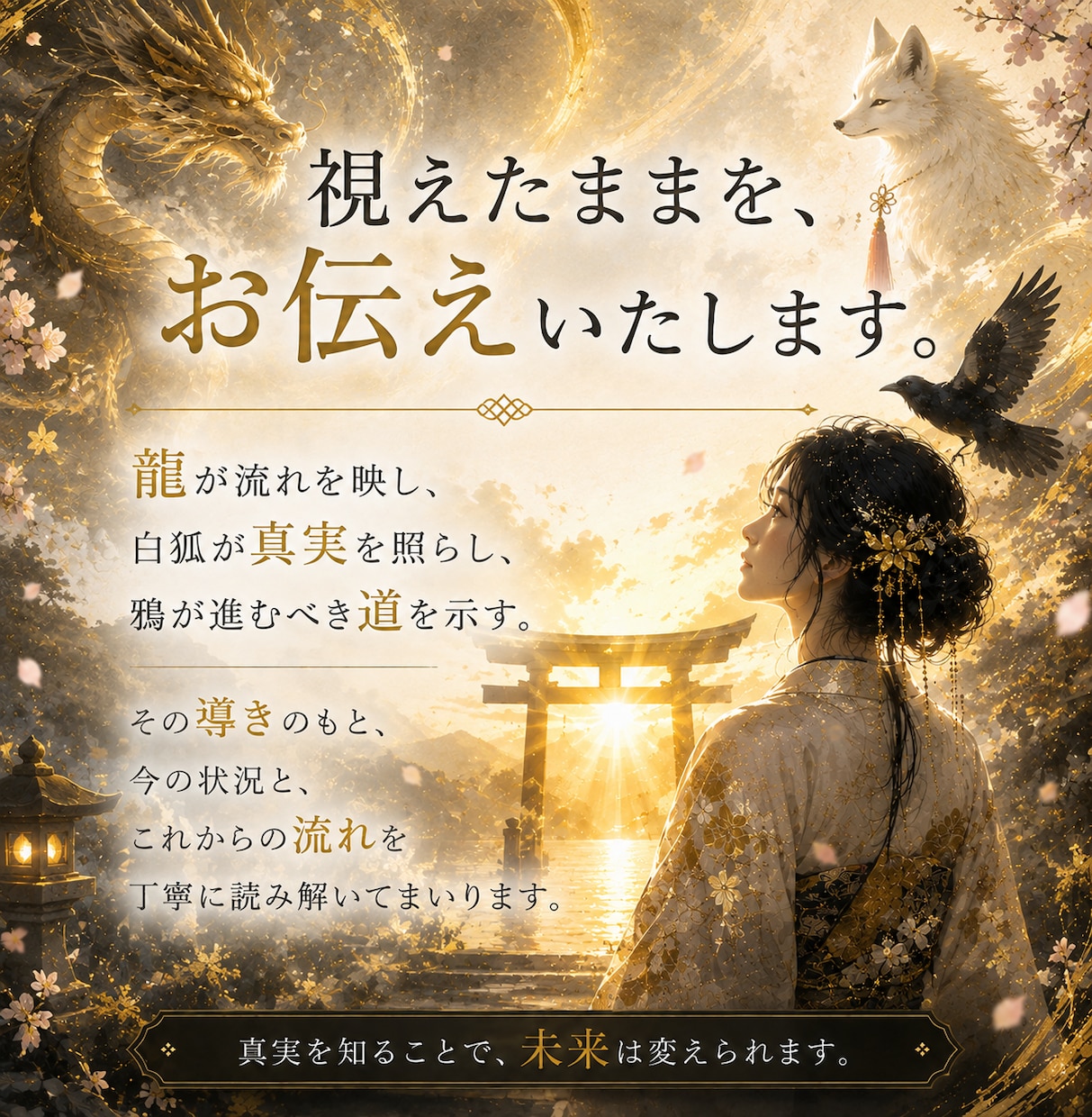 片思い・複雑愛・音信不通を霊視します 龍・白狐・魂の導きから、お二人を結ぶご縁と未来を読み解きます イメージ4