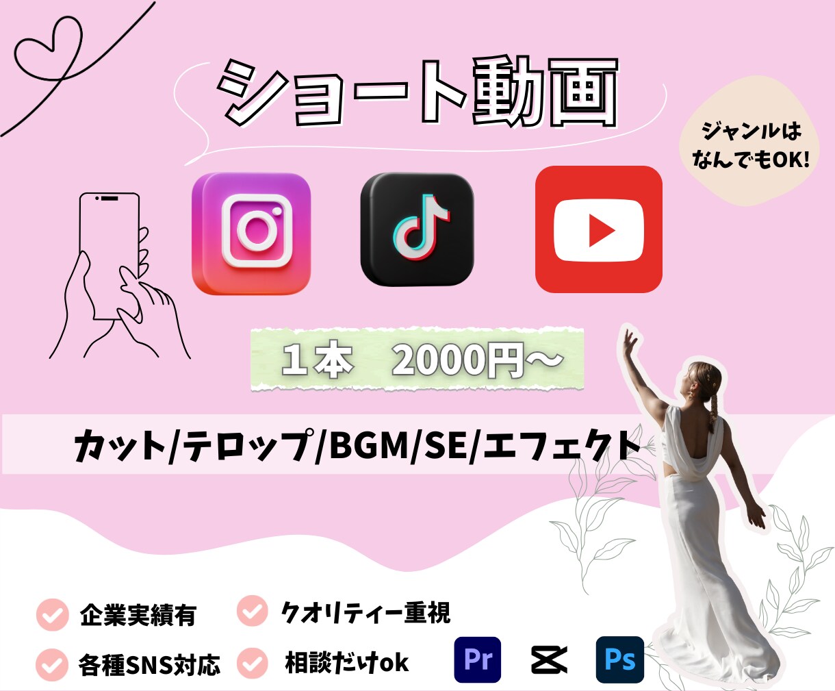 ショート動画編集します あなたのアイデアを“映える動画”に変えます イメージ1