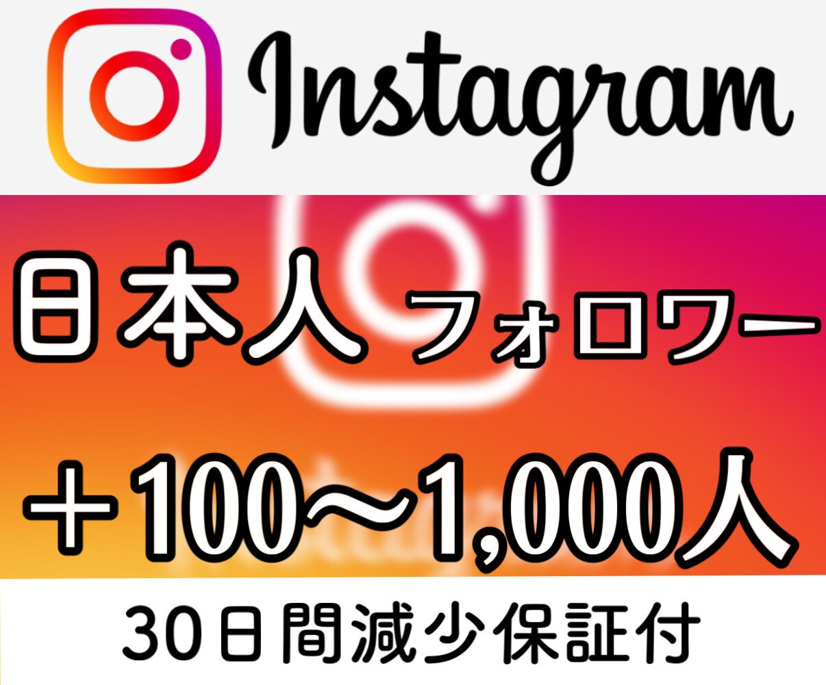 日本人フォロワー 100~1,000人増加します いいね/リール再生数増加 にも対応可 イメージ1