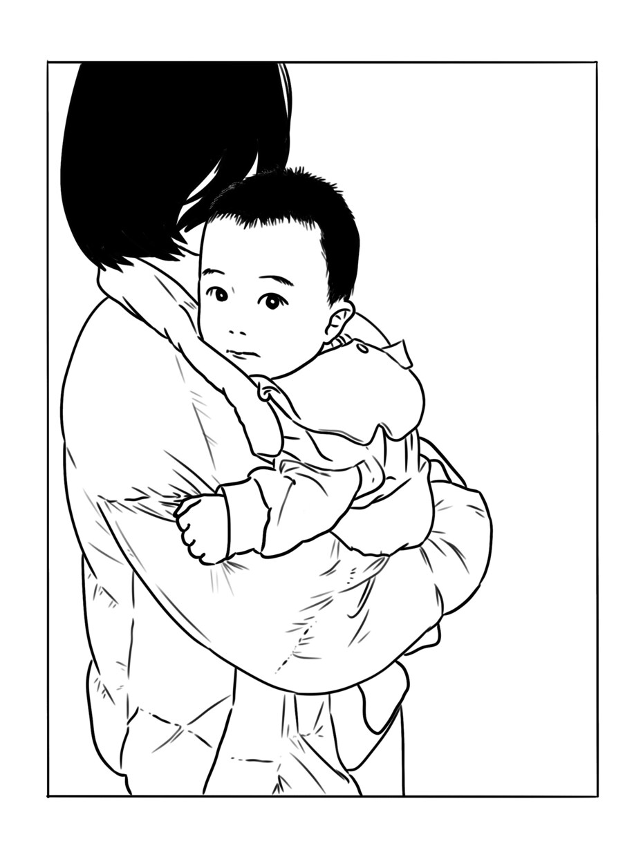 お子様や家族のイラストを描きます ニューボーンフォト、バースデーフォトなど♡ イメージ7
