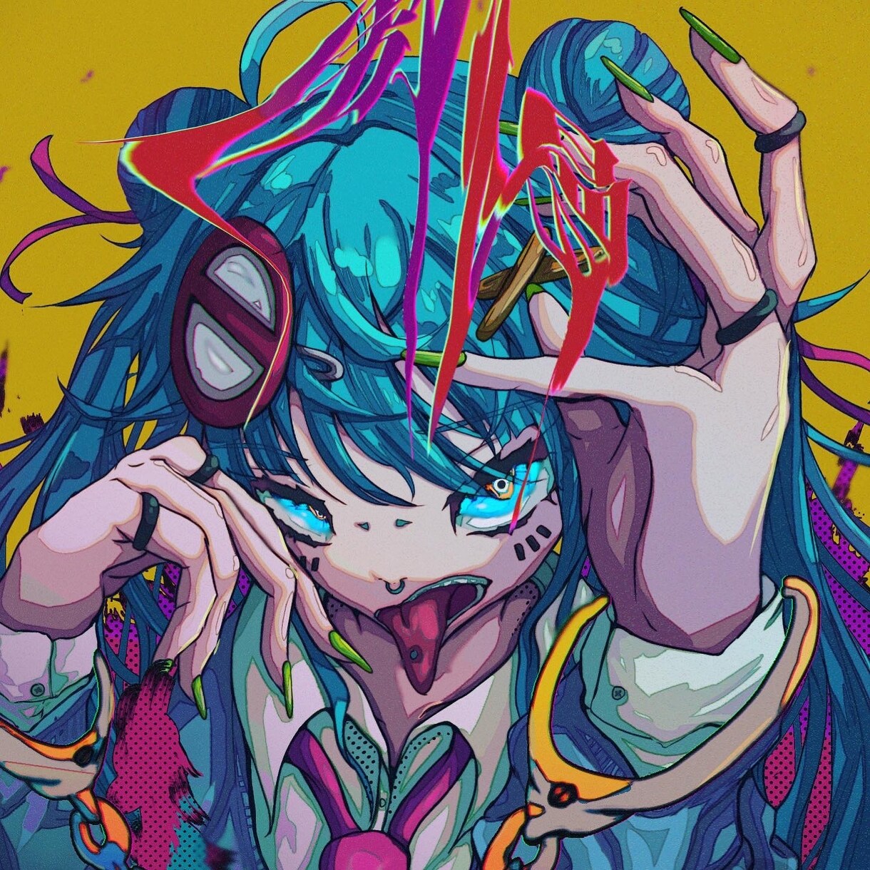 毒々しい女性イラストを描きます バストアップの女性キャラを描きます イメージ7