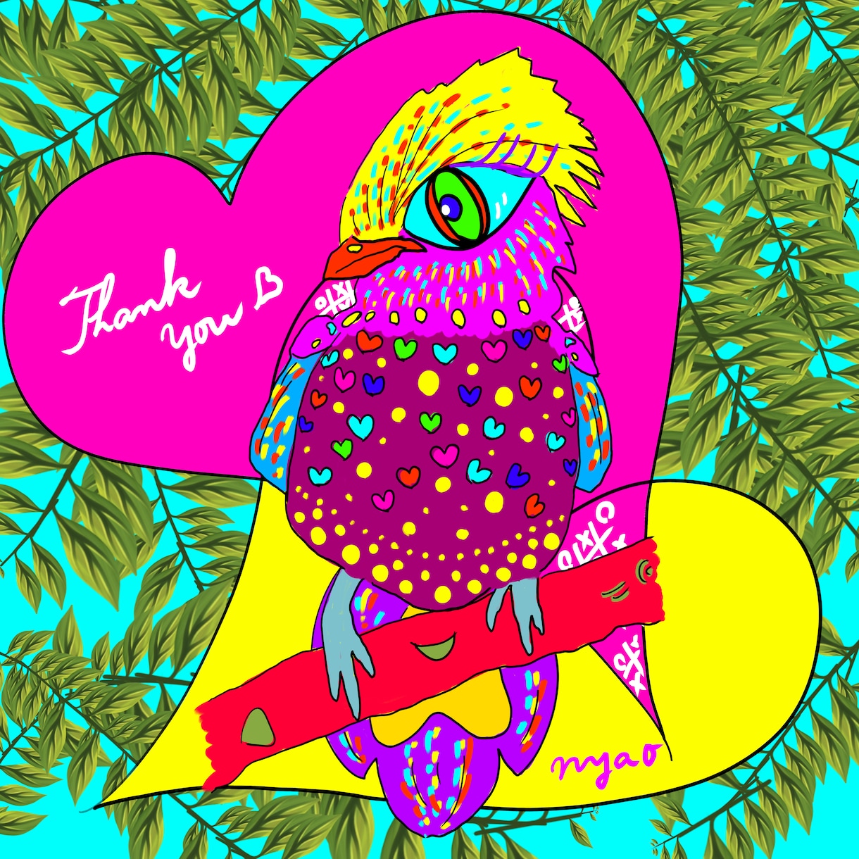 カラフルな動物・ペットのイラスト描きます インパクトのあるイラスト描きます イメージ1