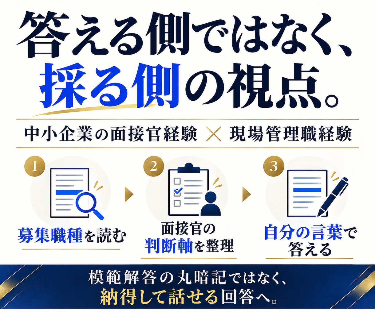面接官目線で中途採用面接の回答を当日中に整えます 質問の意図と評価ポイントまで解説｜中小企業の中途採用に イメージ4