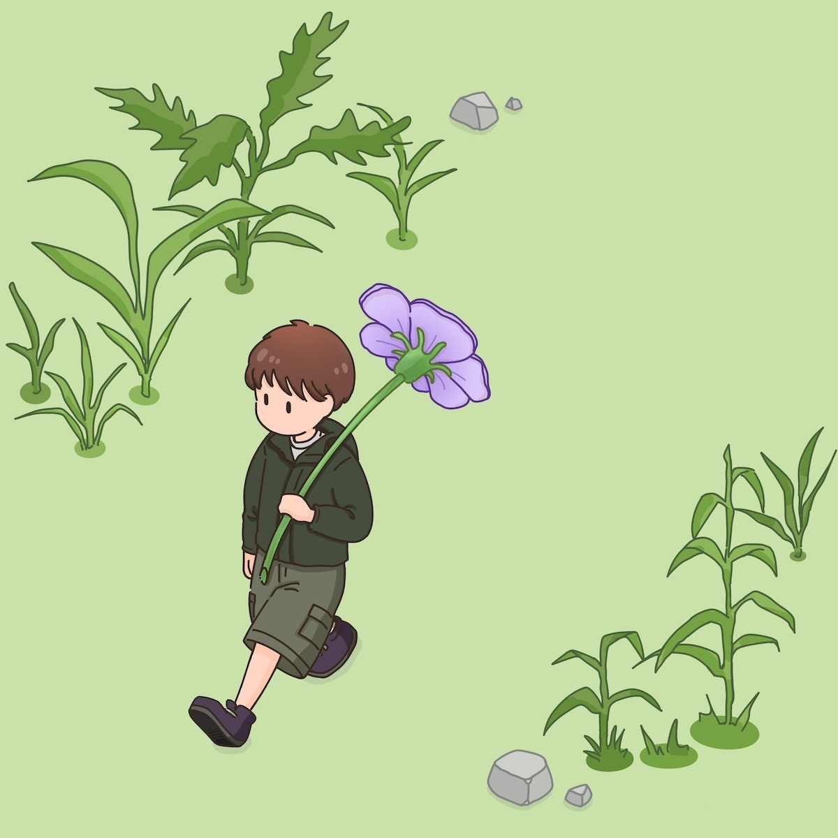 かわいいジオラマ風イラストを制作します 人物、小物などを組み合わせた、立体イラストを制作 イメージ5