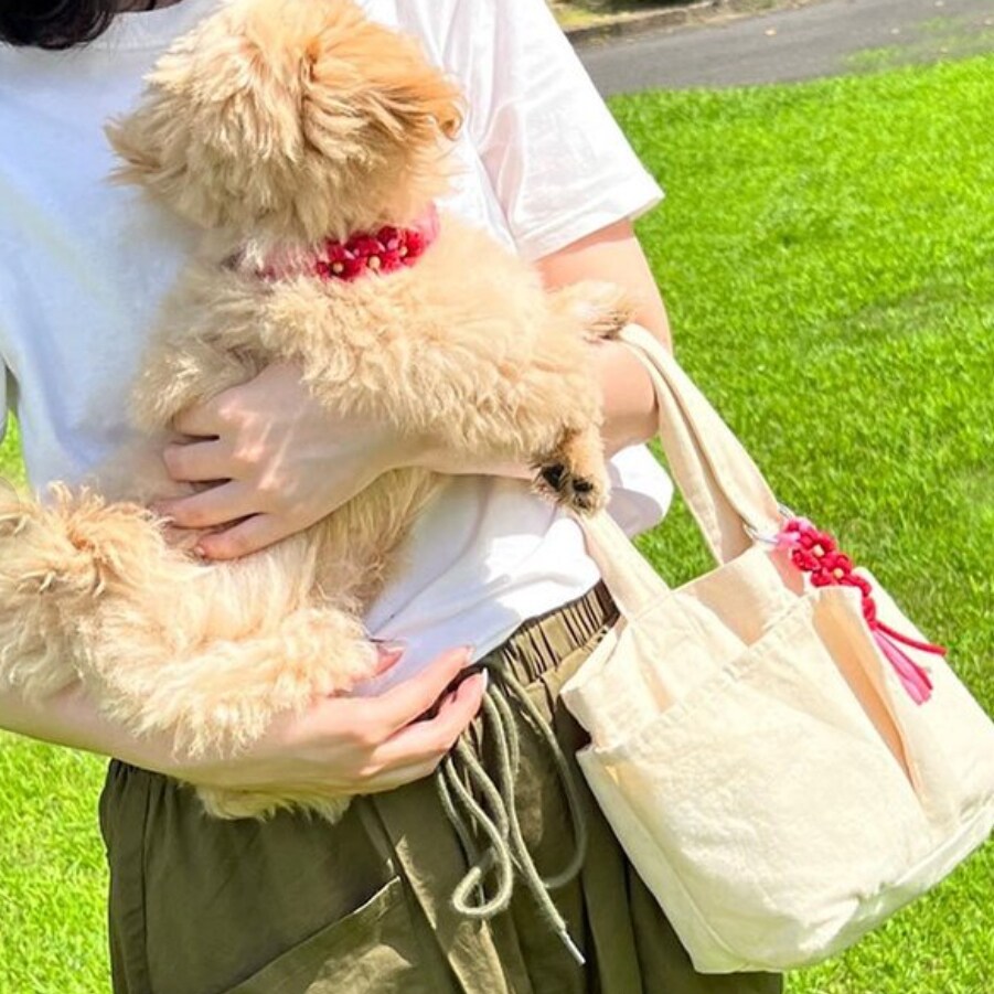 パラコード/ 花首輪♡ 販売します わんこのお散歩用花の三連首輪です♡ イメージ5