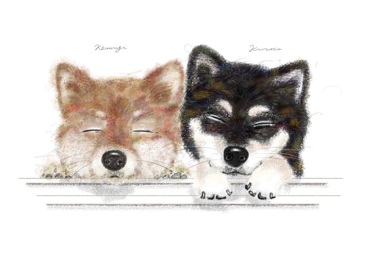 ペットの似顔絵を可愛くデジタルで描きます プレゼントを考えている方や、ペットの姿を残したい方へ イメージ2