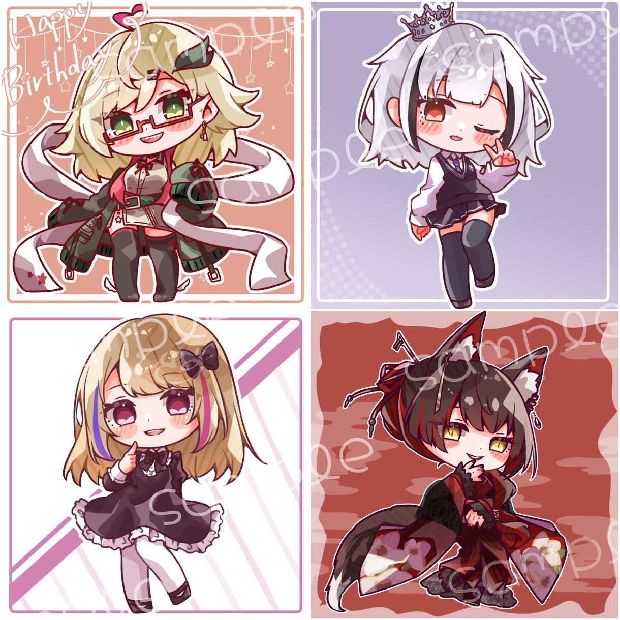 ポップで可愛い全身ミニキャライラスト描きます アイコンやサムネイル、プレゼントにもおすすめです！ イメージ6