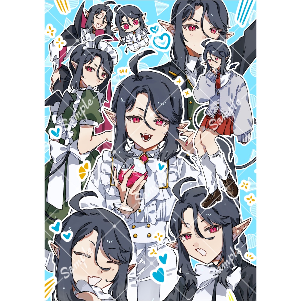 キャラ詰め合わせイラストを描きます 一次創作キャラクターを詰め合わせたイラストを制作します イメージ2