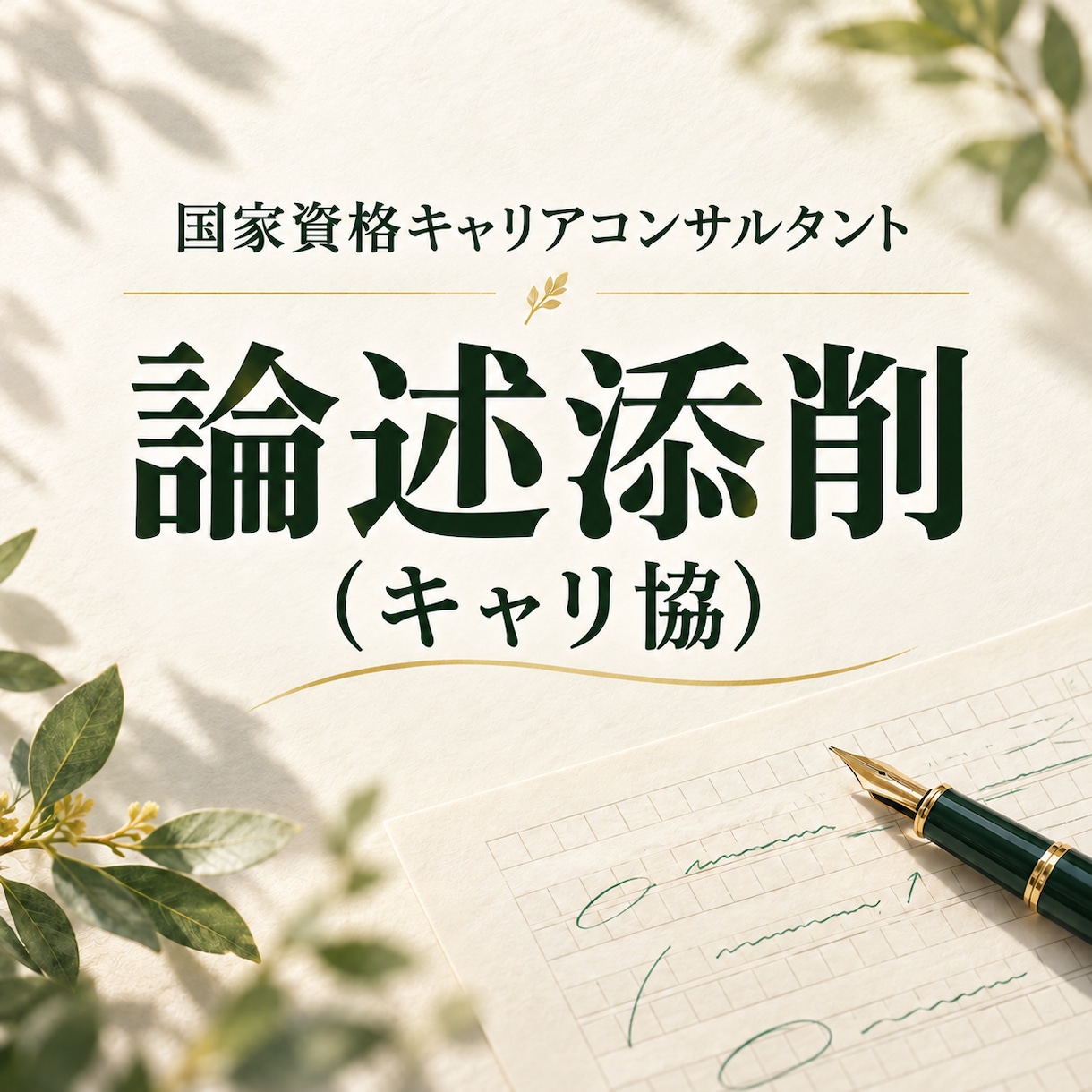 キャリアコンサルタント論述試験の添削をします 模擬試験の添削業務に従事/オールA一発合格/5日以内に添削 イメージ1