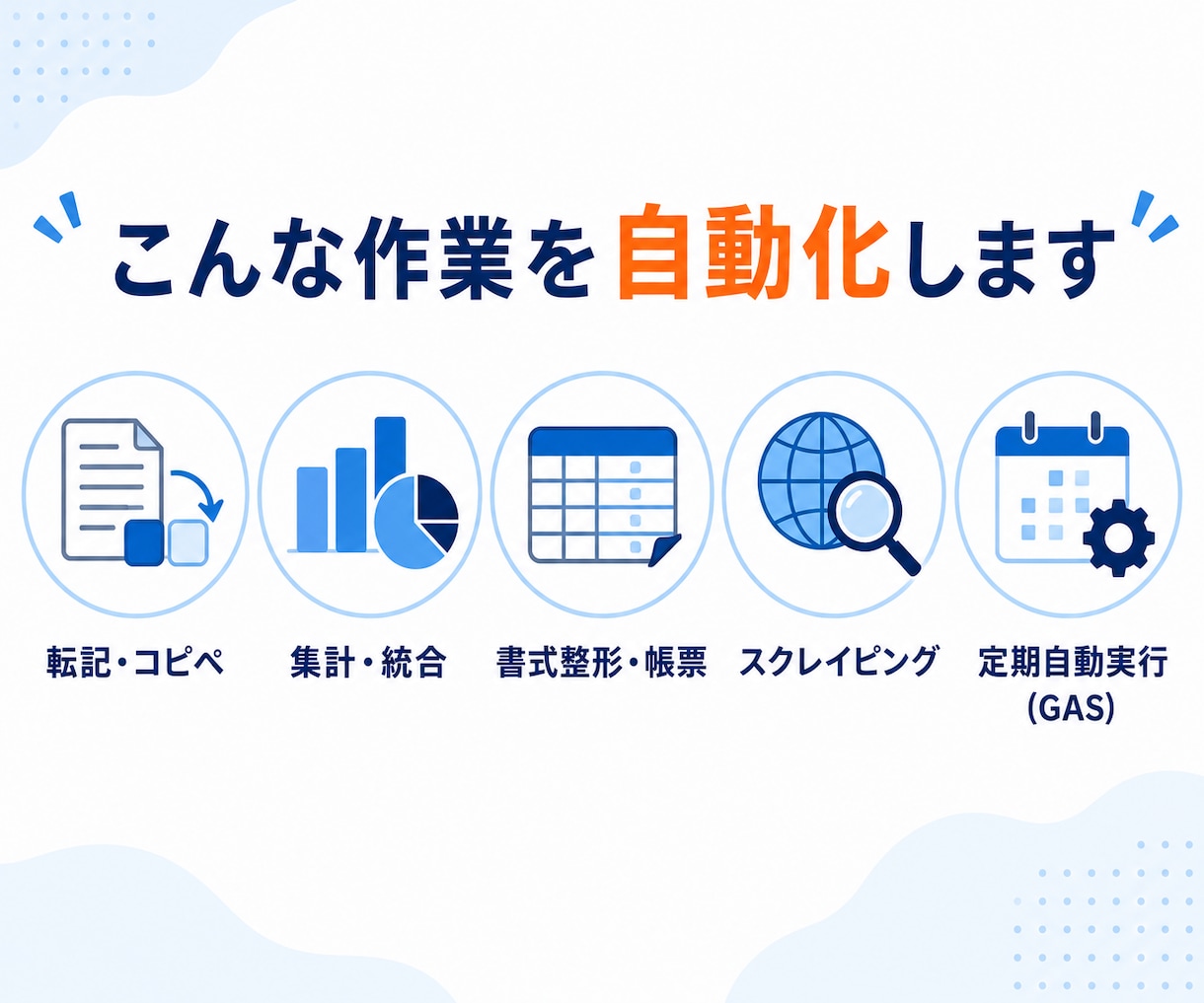 繰り返すExcel作業を自動化・効率化します その手作業、もう不要。最短即日で自動化します イメージ3