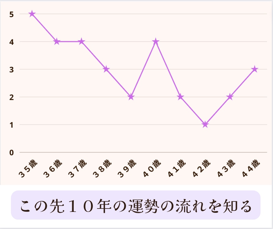 四柱推命　１０年間の運勢グラフから未来を占います 八字風水で先天的な性質を正しく改善し、運をつかみとる イメージ2