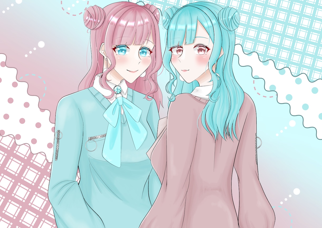 一枚絵・夢絵・など制作します ウエストアップor膝上イラスト描かせて頂きます！ イメージ1