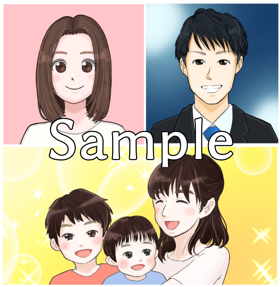 くっきり見やすい似顔絵を描きます 印象に残るイラストを作成します！アイコンにおすすめです！ イメージ7