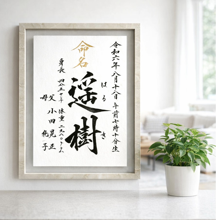 美しく気品のある正統派毛筆手書き命名書を制作します 大切なお子様へ初めての贈り物。迅速に誠実に心を込めて書きます イメージ1