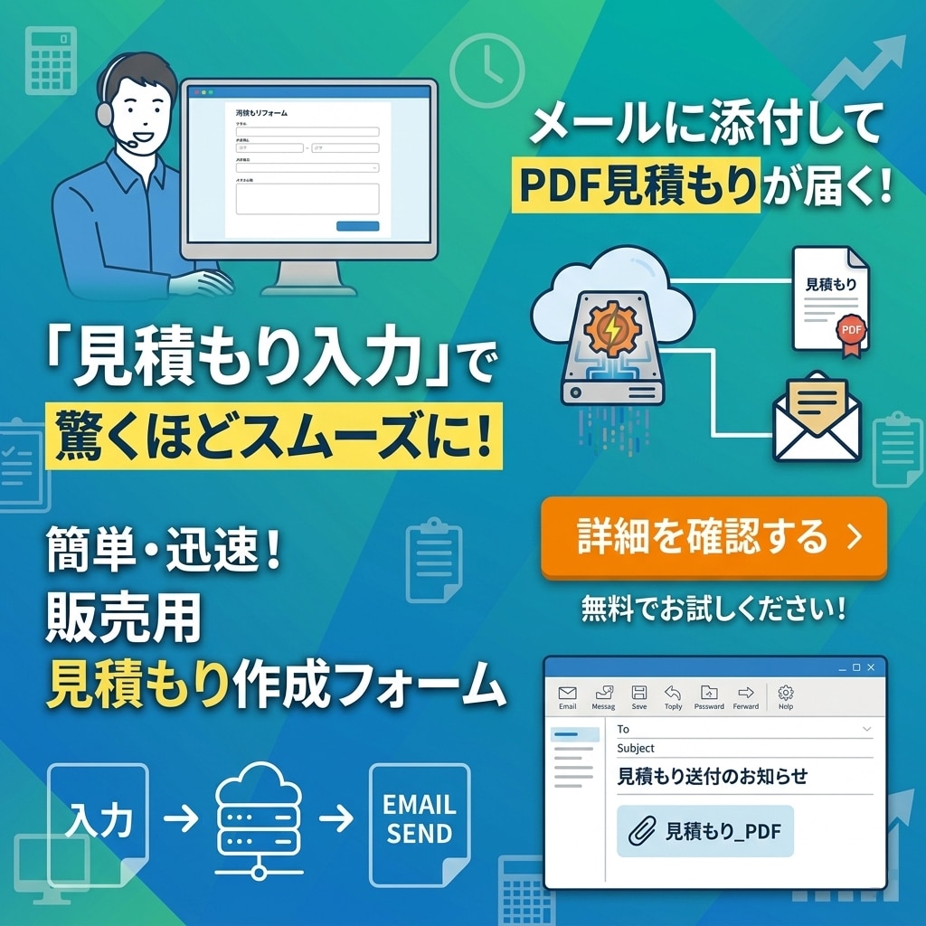 販売用『見積もりフォーム』作成します Googleフォーム×GAS「自動見積もり送付システム」 イメージ1