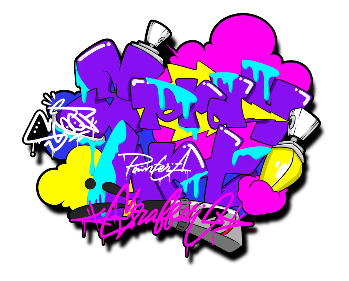 ストリート・アート系のロゴをデザインします オリジナルTシャツやロゴなどに使えるオリジナル文字を描きます イメージ5