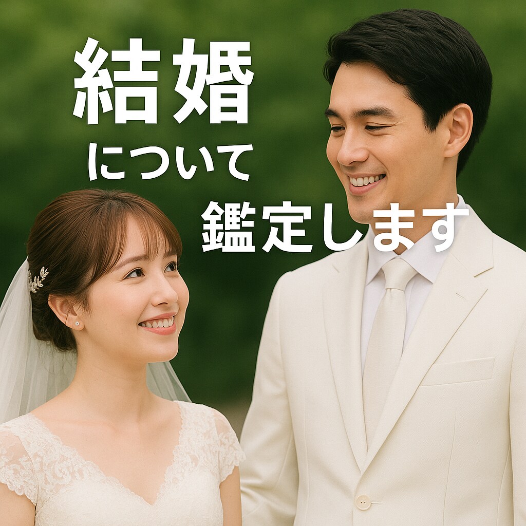 結婚について周易で鑑定いたします 鑑定歴３０年。誠心誠意鑑定いたします。 イメージ1