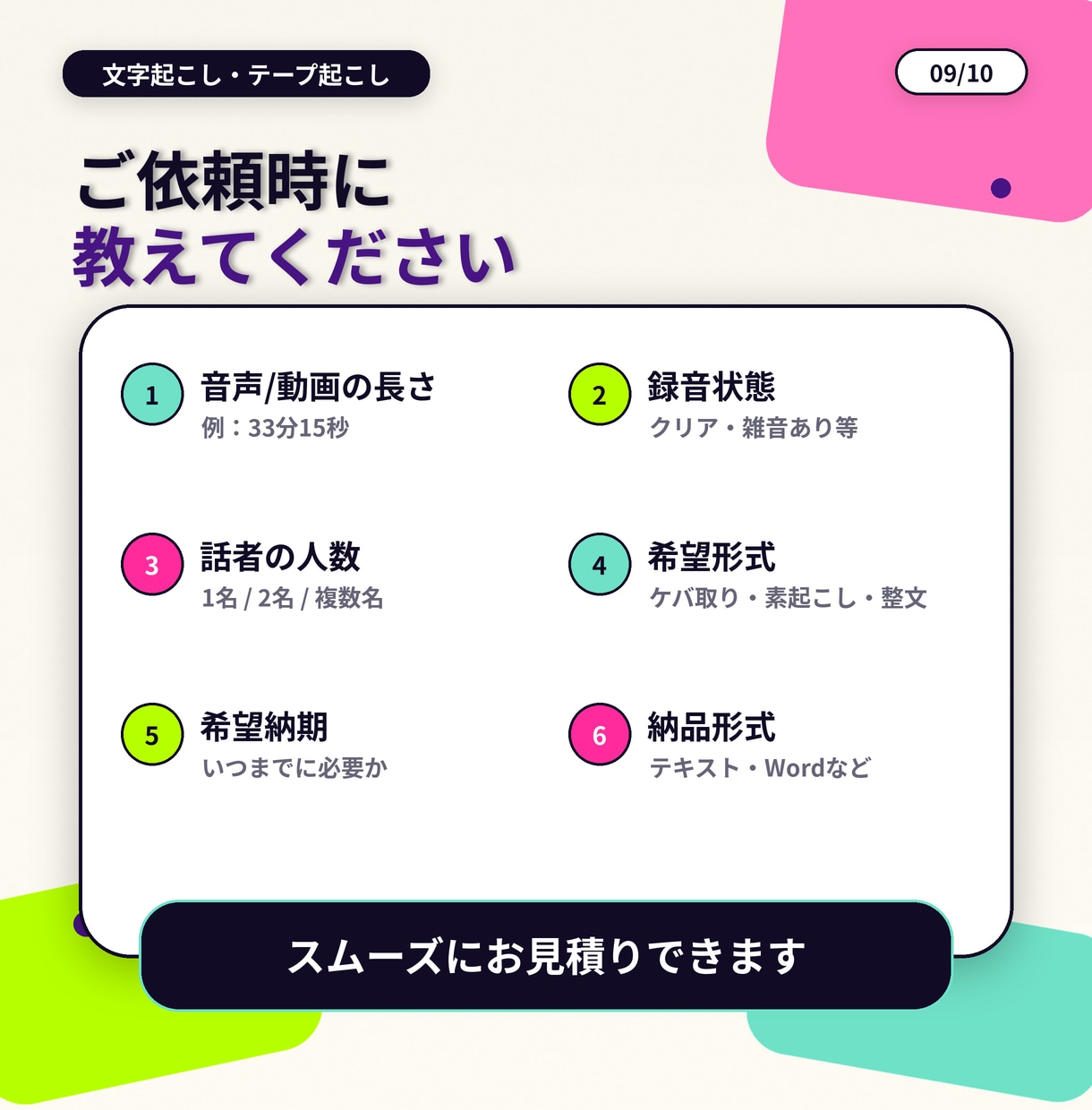 1分45円│SRT込みで文字起こしします SRT・要約・タイムコードも追加料金なし イメージ9