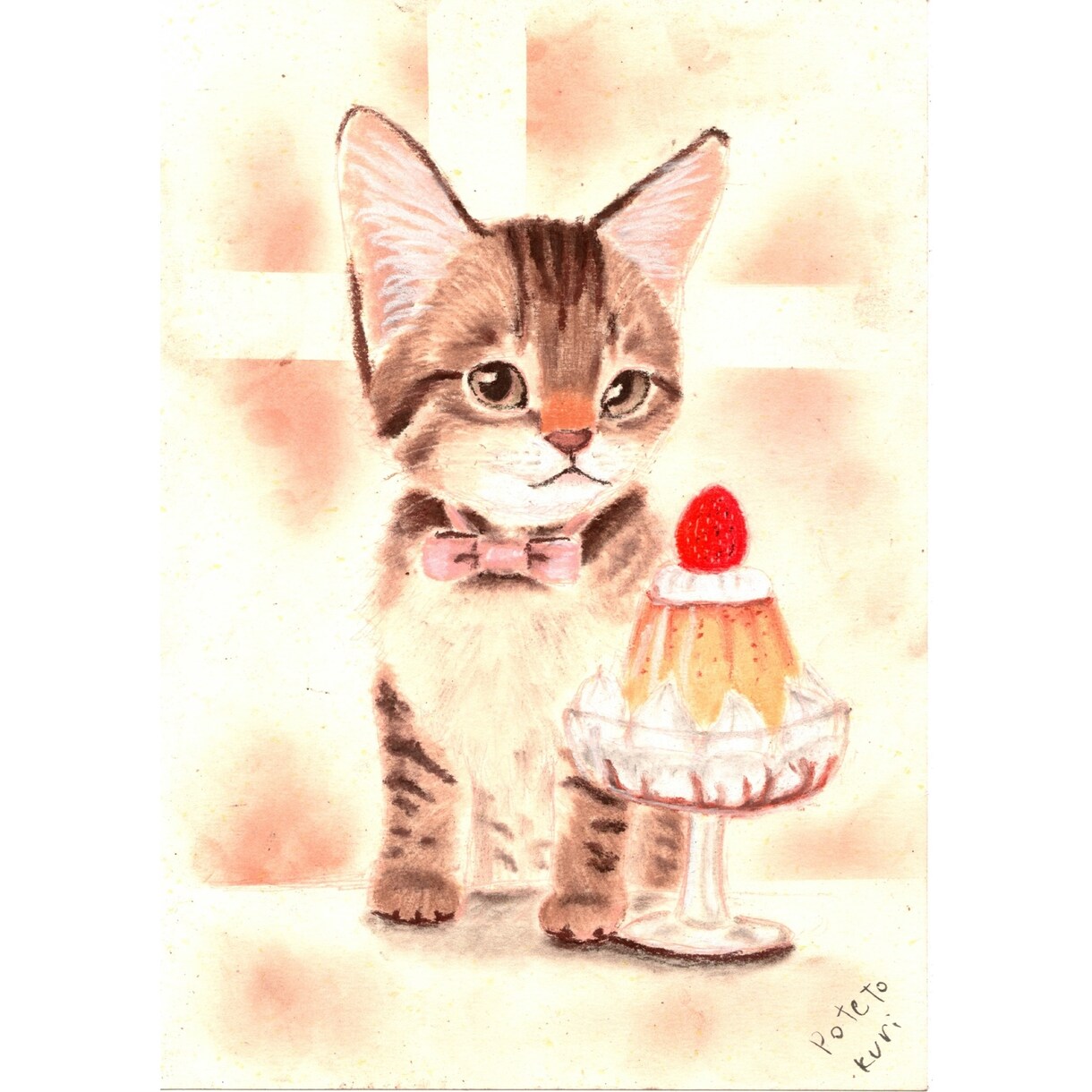 あなたの愛猫ちゃんをソフトパステルで描きます パステルイラストであなたの愛猫ちゃんをふわふわイラストに イメージ3
