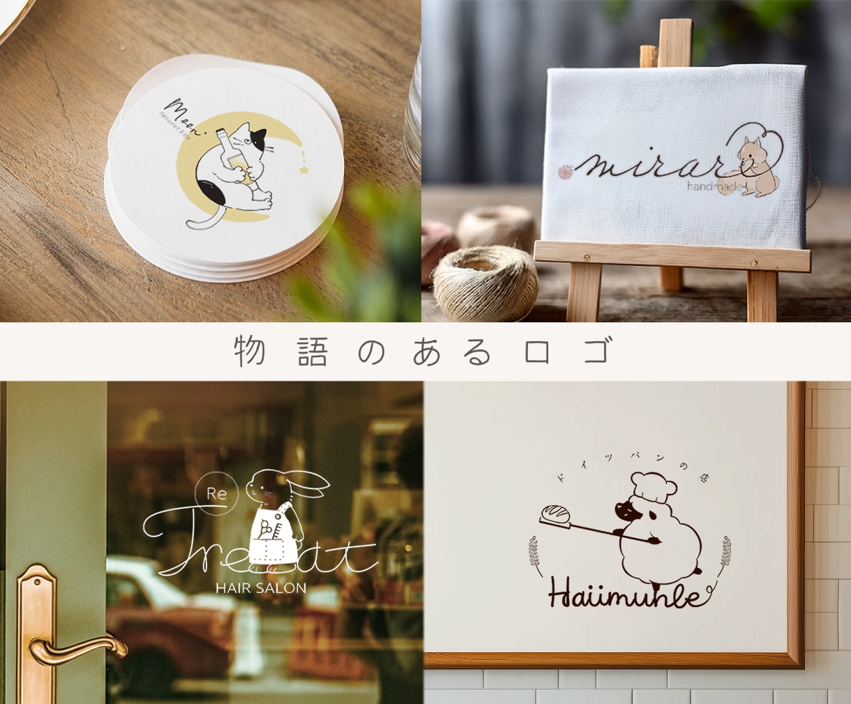 温かくて愛着が湧く手描きイラストロゴ制作します 小さなお店・サロン・作家さん向け イメージ1