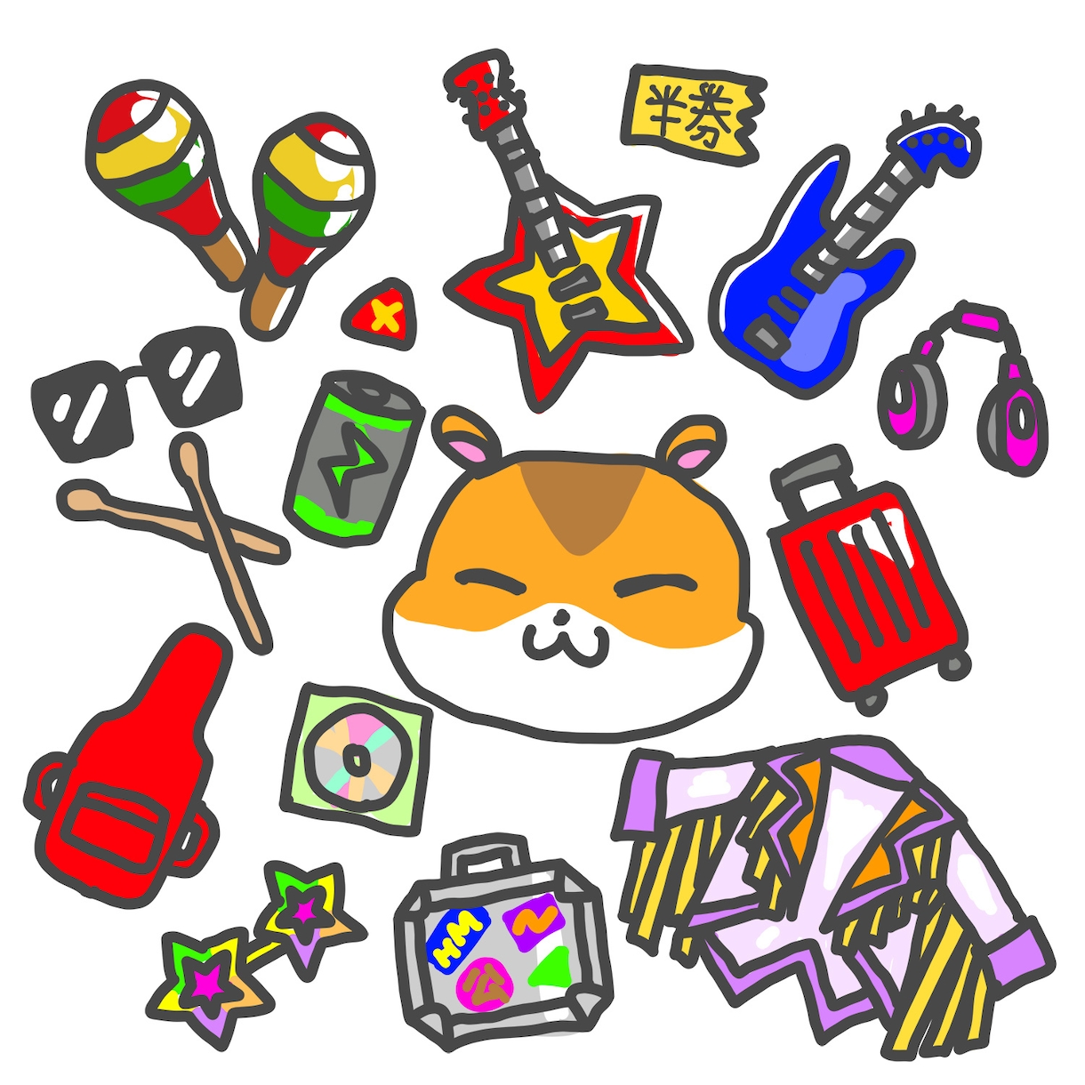 日用品や雑貨など！挿絵イラスト描きます ファンシーな挿絵詰め合わせ！パンフレットや色紙の装飾に イメージ7