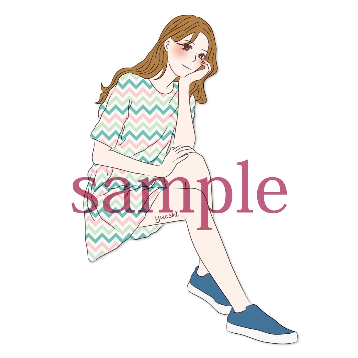 オシャレで可愛い女の子イラストを描きます お洒落なイラストで彩りをプラスしませんか。 イメージ4