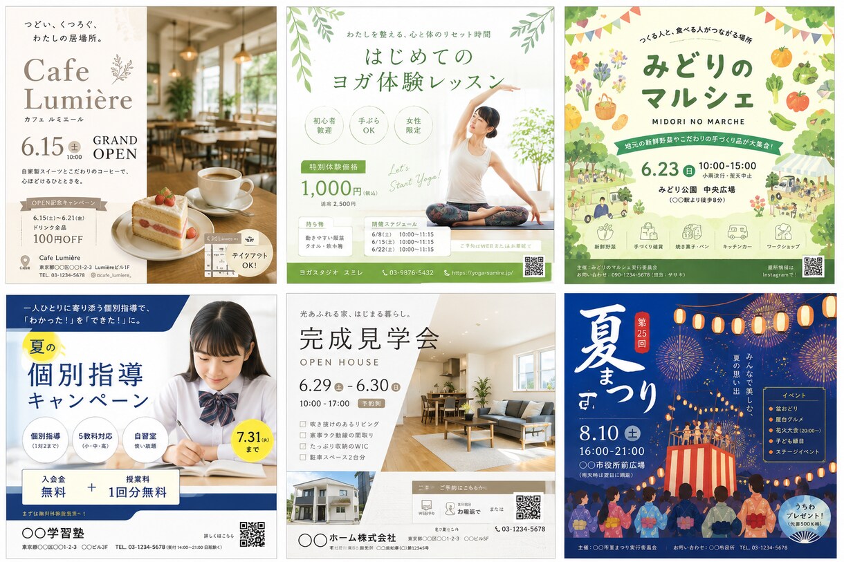 集客につながるチラシ・フライヤーを制作いたします 目を引くだけではなく、成果につながるデザインを。 イメージ2