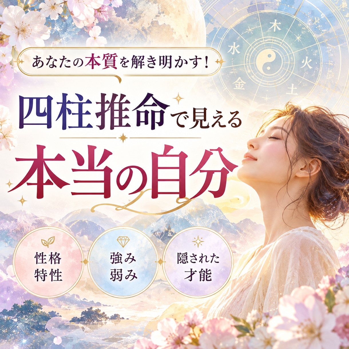 あなたの生まれ持った性格や特性を詳細に解説します あなたの本質を解き明かす！四柱推命で見える本当の自分 イメージ1