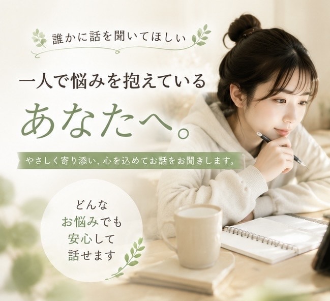 メッセージ相談いたします どんなお悩みにも優しく寄り添います イメージ1