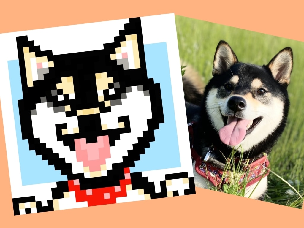ワンちゃん猫ちゃんのドット絵似顔絵お作りいたします SNSや名刺イラスト、アイロンビーズ図案にもオススメです。 イメージ6