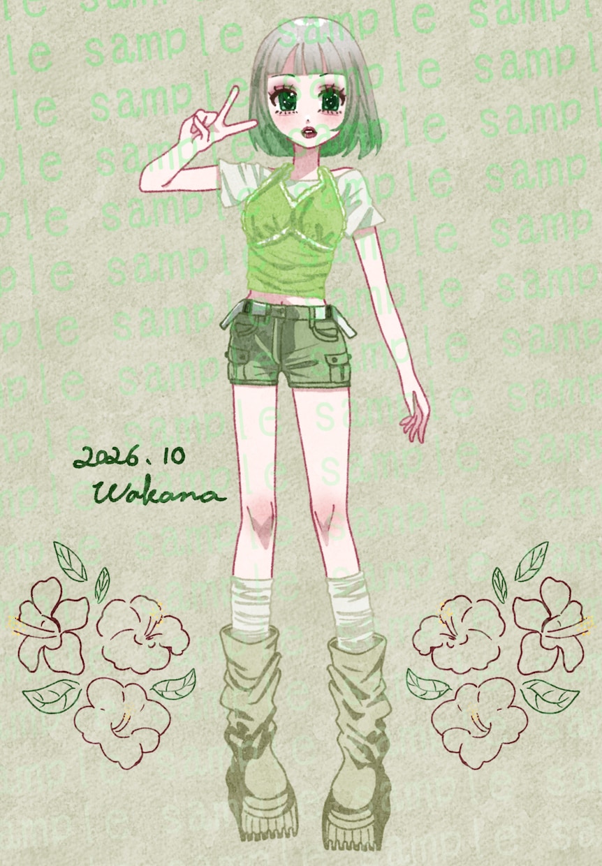 おしゃれな女の子の全身イラストを描きます 好きなお洋服を、もっと特別に。 イメージ6